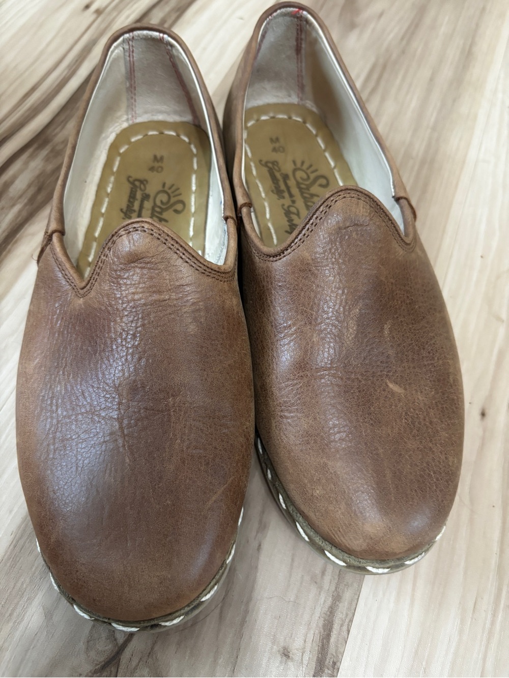 Sabah Brown Leather Slip-On Loafers